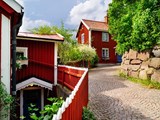 Røde huse i Vimmerby